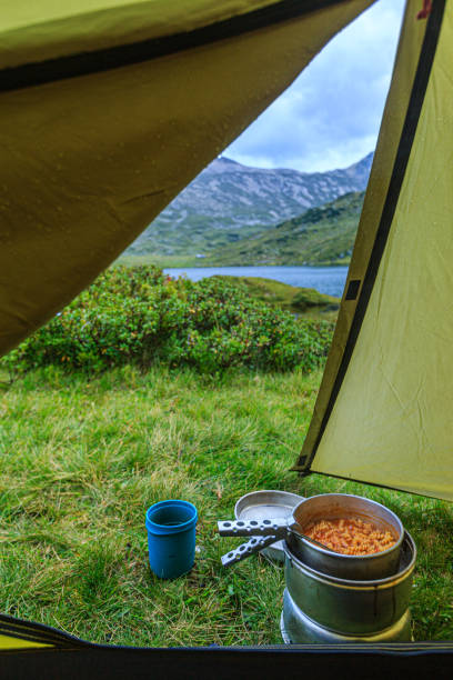 istock Cooking food in a tent 1192952526