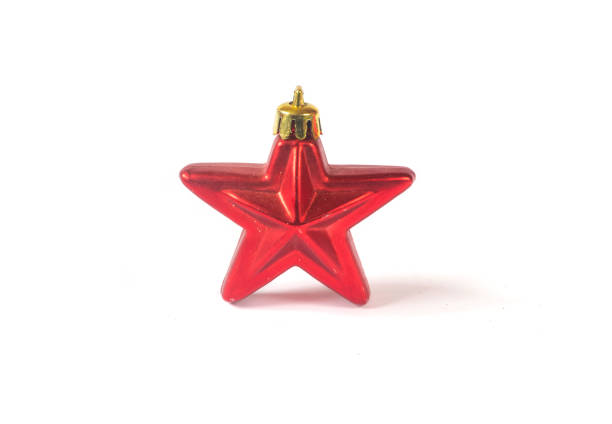istock Red  christmas baubles with pine branches isolated on white background. Christmas decoration concept 1192957368