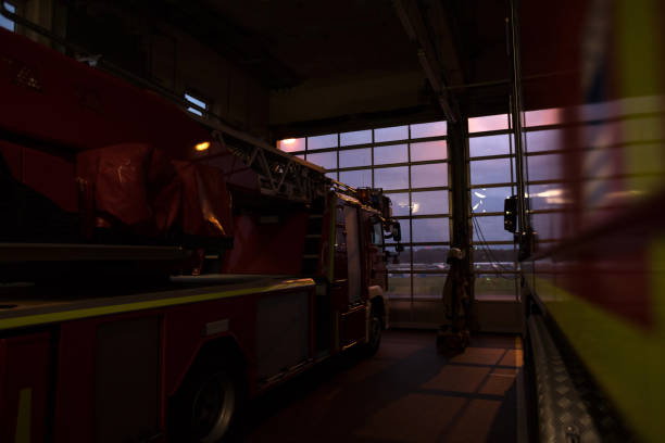 istock ladder vehicle fire department in the evening 1192962178