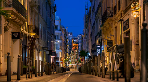 A narrow street in the Le Panier district of Marseille, France Cannes, France - November 3, 2019: A narrow street in the Le Panier district of Marseille, France marseille panier stock pictures, royalty-free photos & images