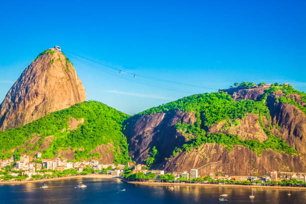 シュガーローフ - rio de janeiro guanabara bay residential structure urca ストックフォトと画像