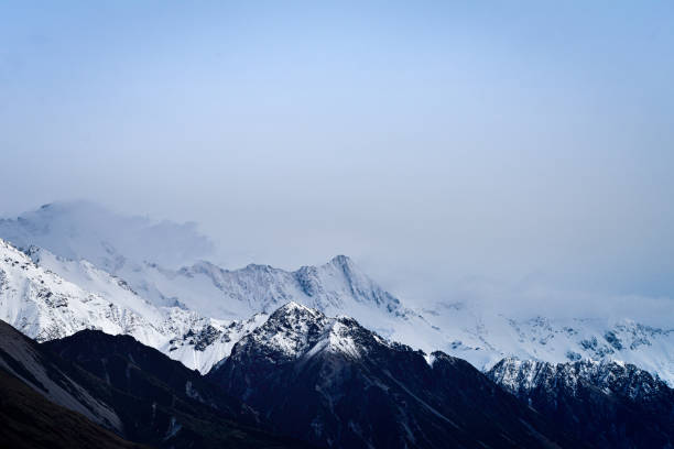 Harsh Windy Conditions on top of snowy mountain