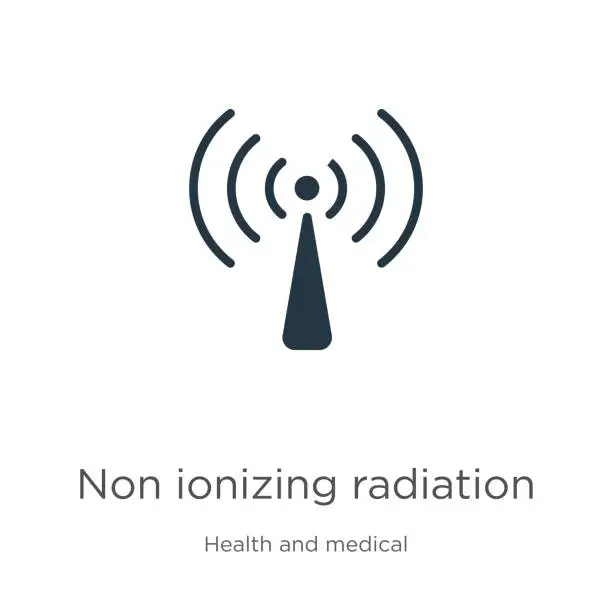 Vector illustration of Non ionizing radiation icon vector. Trendy flat non ionizing radiation icon from health and medical collection isolated on white background. Vector illustration can be used for web and mobile graphic