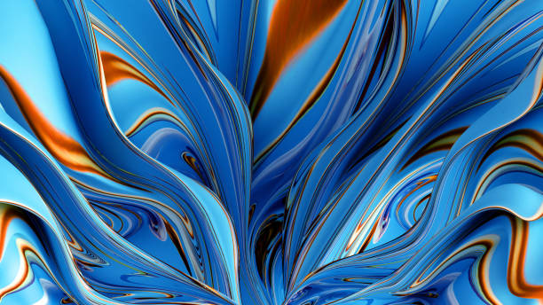 istock Bright background with a volumetric pattern and print. 3d illustration, 3d rendering. 1192996469