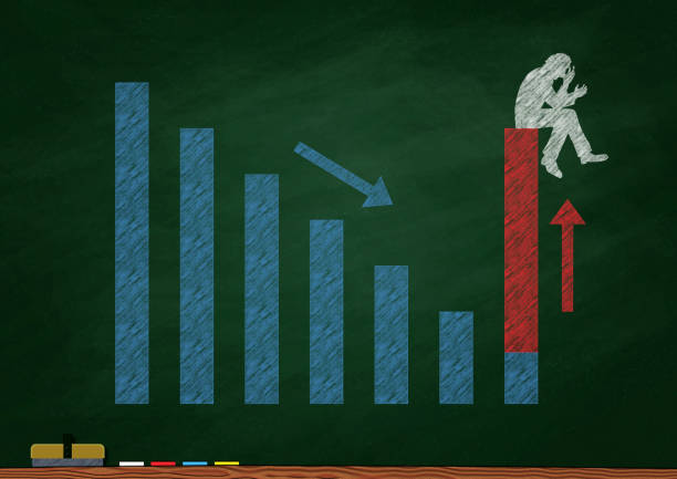 Business concept drawn on blackboard