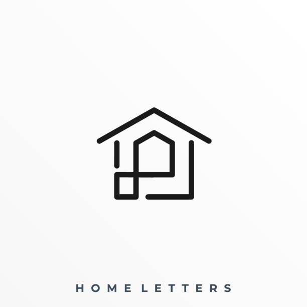 illustrations, cliparts, dessins animés et icônes de modèle abstrait de vecteur d'illustration à la maison - immobilier luxe