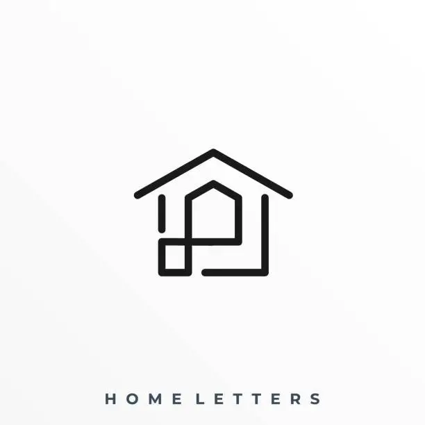 Vector illustration of Abstract Home Illustration Vector Template