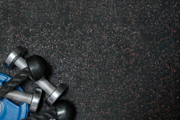 istock gym Equipment on floor in Gym. 1193003309