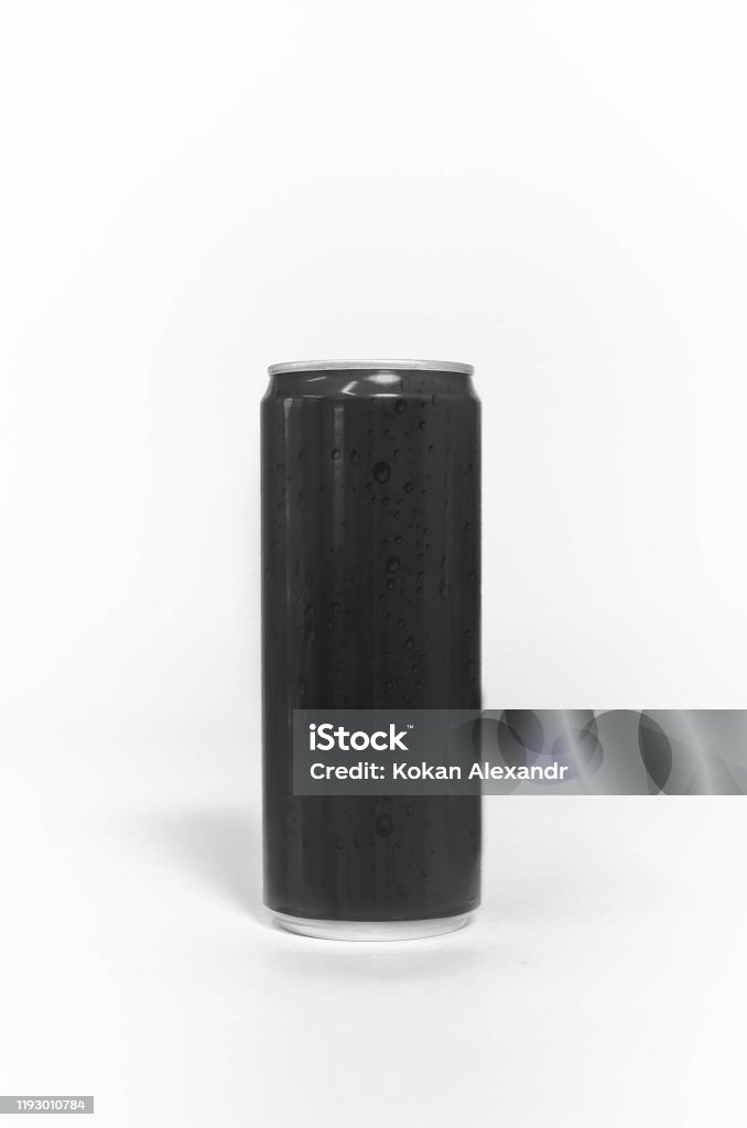 aluminum can aluminum can from soda. aluminum can layout Alcohol - Drink Stock Photo