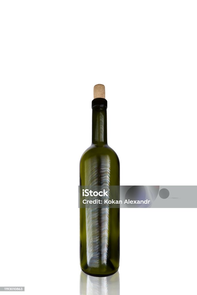 Bottle white wine Bottle white wine, on white background. isolated Alcohol - Drink Stock Photo