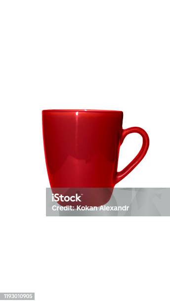 Mug On Isolated White Background Stock Photo - Download Image Now - Blank, Ceramics, Clean