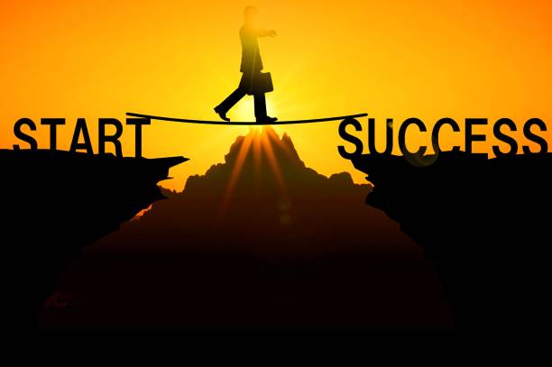 istock Silhouette of businessman to challenge 1193016214