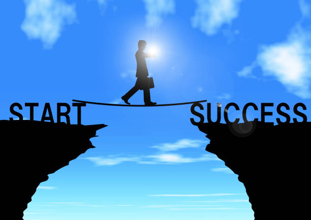 istock Silhouette of businessman to challenge 1193017120