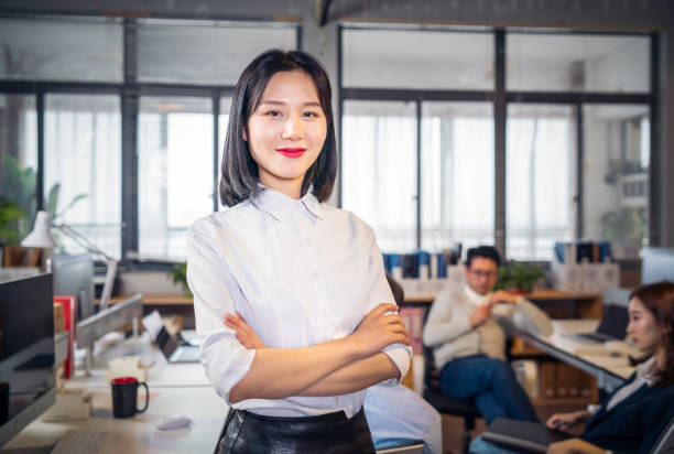 istock Confident businesswoman in a start-up office 1193021595