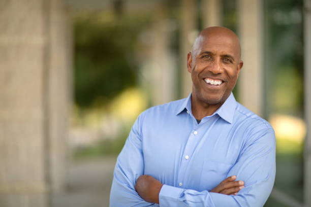 istock Happy mature African American man at work. 1193022792