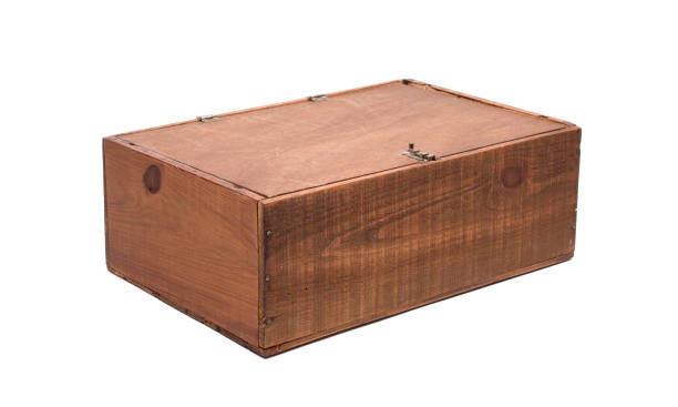 istock Wooden box for small items isolated on white background 1193027203