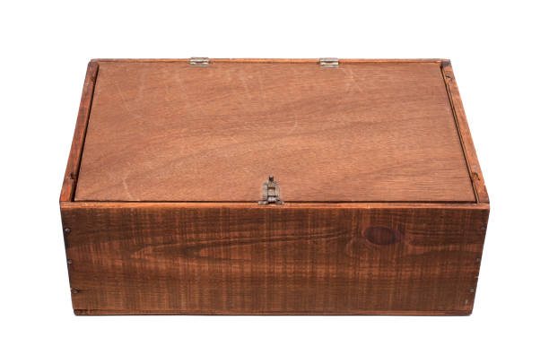 istock Wooden box for small items isolated on white background 1193027218