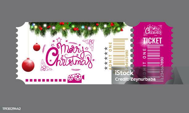 Modello Di Design Della Carta Biglietto Per Feste Di Natale O Capodanno Illustratone Vettoriale Colore Blu E Rosa - Immagini vettoriali stock e altre immagini di Natale