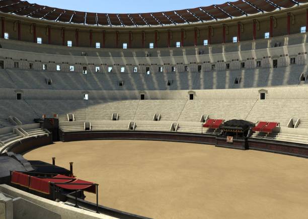 istock Coliseum amphitheater in Rome reconstruction 3d illustration 1193030845
