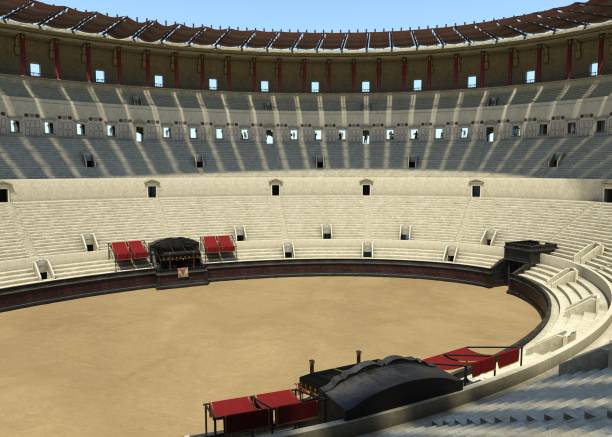 istock Coliseum amphitheater in Rome reconstruction 3d illustration 1193030850