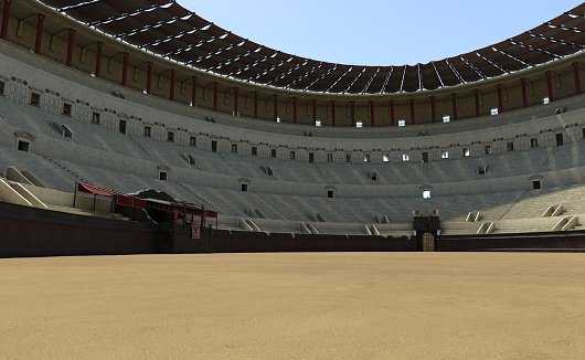3D illustration Coliseum in Rome amphitheater reconstruction