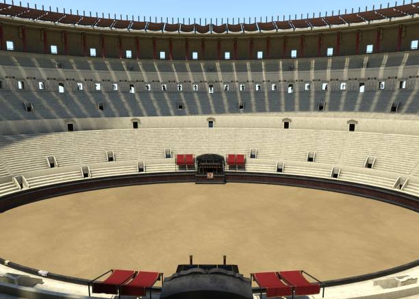 istock Coliseum amphitheater in Rome reconstruction 3d illustration 1193030871