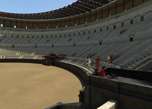 istock Coliseum amphitheater in Rome reconstruction 3d illustration 1193030882