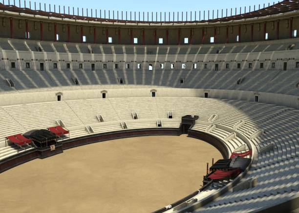 istock Coliseum amphitheater in Rome reconstruction 3d illustration 1193030890