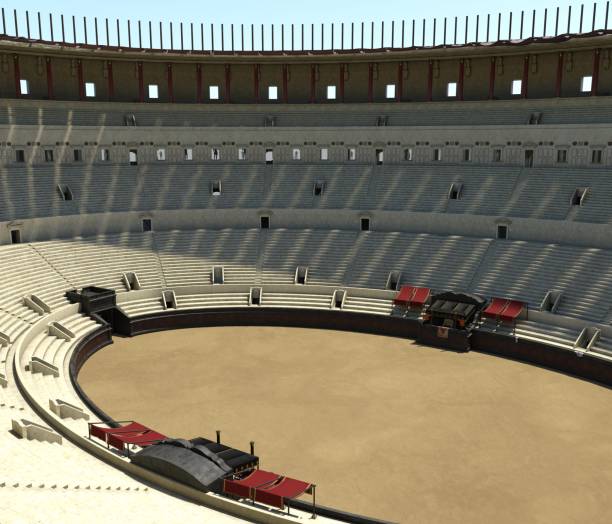 istock Coliseum amphitheater in Rome reconstruction 3d illustration 1193030893