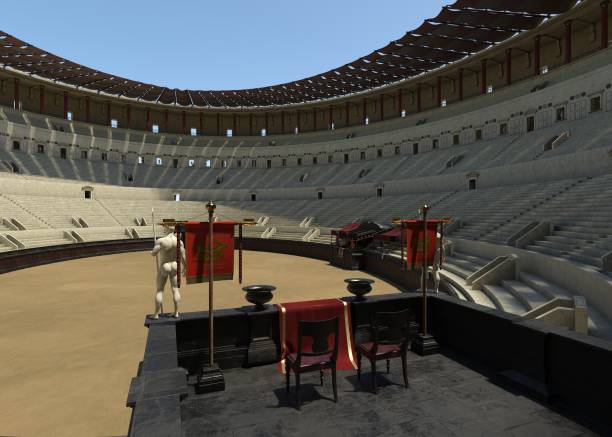 istock Coliseum amphitheater in Rome reconstruction 3d illustration 1193030923