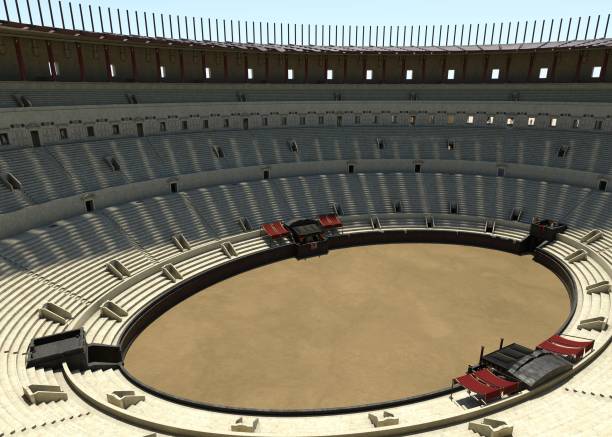 istock Coliseum amphitheater in Rome reconstruction 3d illustration 1193030959