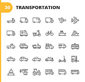 istock Transportation Line Icons. Editable Stroke. Pixel Perfect. For Mobile and Web. Contains such icons as Truck, Car, Vehicle, Shipping, Sailboat, Plane, Motorbike, Bicycle. 1193032662