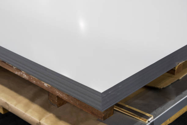 istock Stack of steel sheets ; ready to use ; stock 1193032794