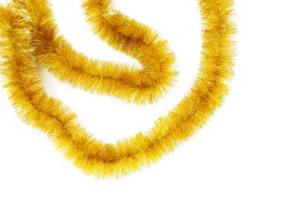 istock Christmas tinsel isolated on white background 1193036882