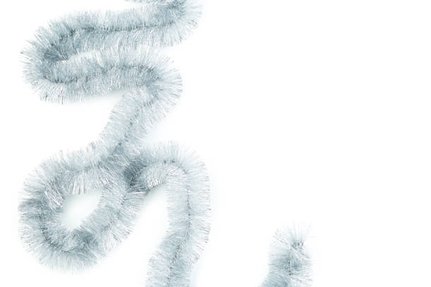 istock Christmas tinsel isolated on white background 1193037998