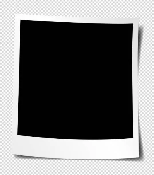 Vector illustration of Vector blank picture frame textured isolated on white background