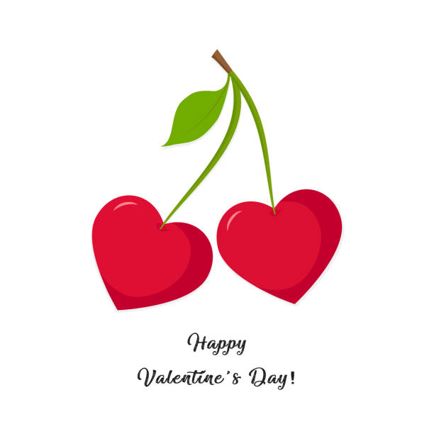 Valentines Day Cherry Stock Illustration - Download Image Now