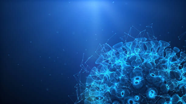 3d illustration pathogenic viruses causing infection in host organism, Viral disease outbreak, virus abstract background