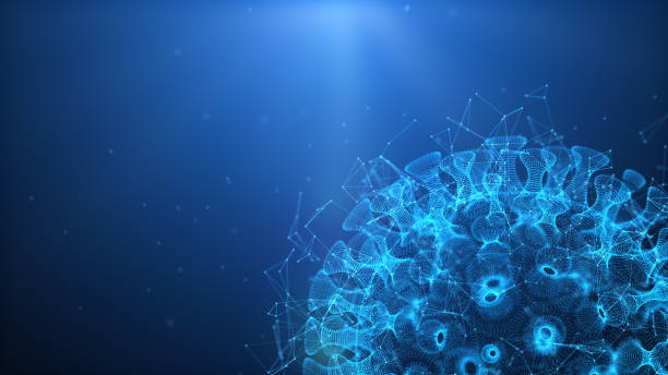istock 3d illustration pathogenic viruses causing infection in host organism, Viral disease outbreak, virus abstract background 1193043694