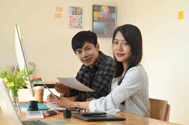 istock Portrait shot graphic designer they looking at camera. 1193043800