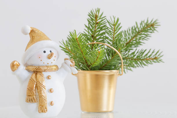 istock little snowman on white background 1193045240