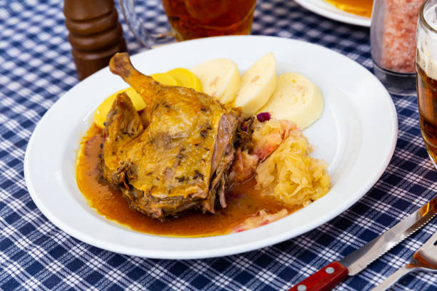 istock Tasty roasted duck leg 1193045288
