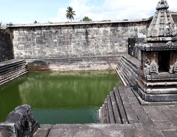 istock Historical temple with water pond 1193050221