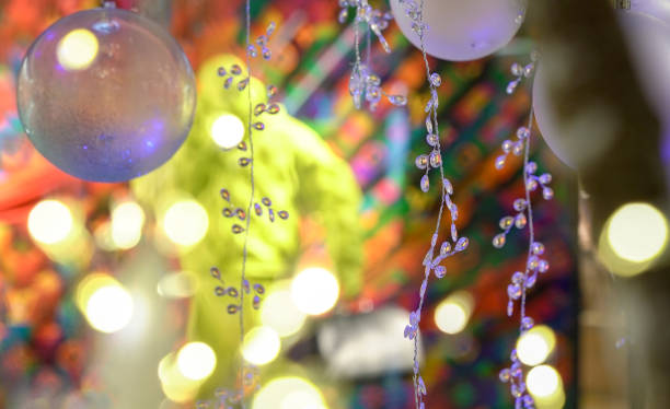 Abstract lights bokeh with colorful background