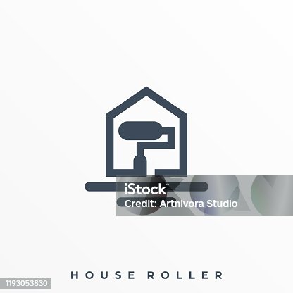 istock House Roller Illustration Vector Template 1193053830