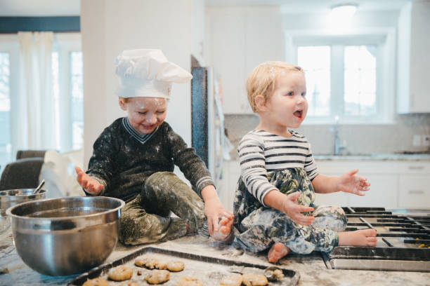 istock Baking Day for Brother and Sister at Home 1193056847