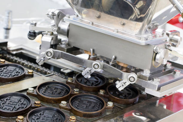 istock Waffle stove machine for cooking bread mold. 1193056910