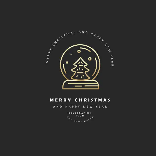 Vector illustration of Vector icon and logo celebration merry Christmas and Happy New Year