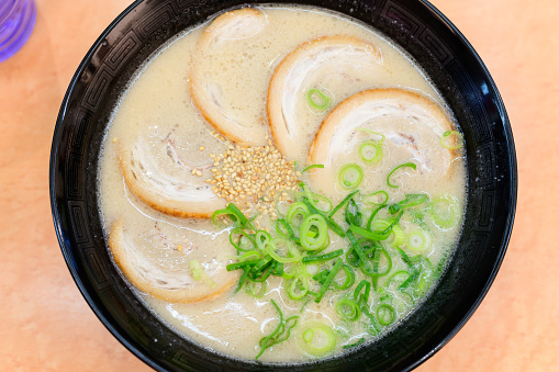 Tonkotsu pork ramen japanese noodle.