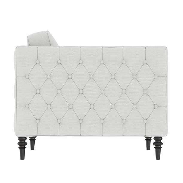 istock White classic armchair from fabric on an isolated background side view. 3d rendering 1193061151